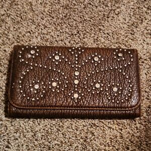 Brown Embellished Wallet